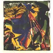 Ernst Ludwig Kirchner Schlemihls entcounter with the shadow oil on canvas